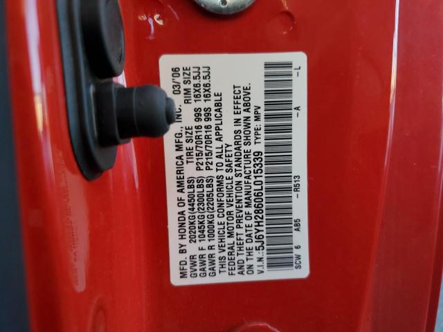 5J6YH28606L015339 - 2006 HONDA ELEMENT EX RED photo 13