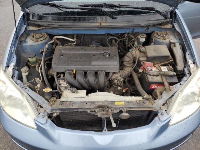 2T1KR32E73C012293 - 2003 TOYOTA COROLLA MA XR BLUE photo 11