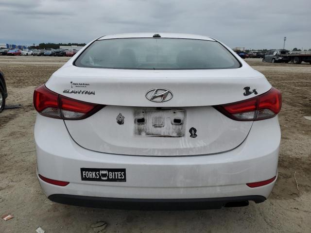 KMHDH4AH1FU391856 - 2015 HYUNDAI ELANTRA SE WHITE photo 6