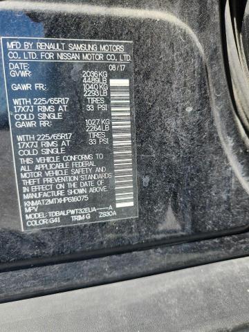 KNMAT2MTXHP616075 - 2017 NISSAN ROGUE S BLACK photo 14