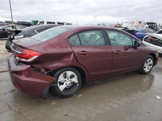 19XFB2F57EE040982 - 2014 HONDA CIVIC LX BURGUNDY photo 3