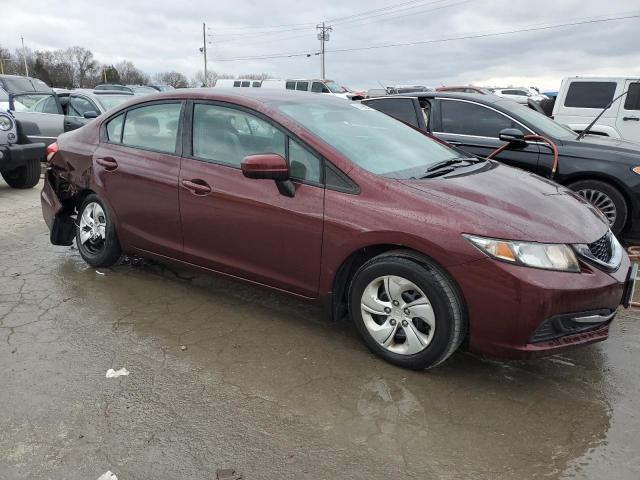 19XFB2F57EE040982 - 2014 HONDA CIVIC LX BURGUNDY photo 4