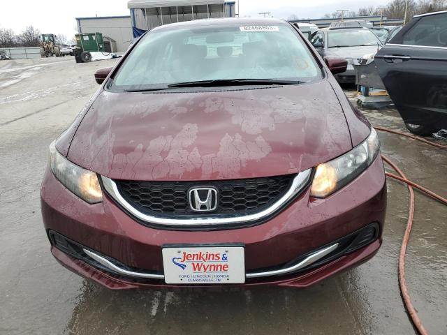 19XFB2F57EE040982 - 2014 HONDA CIVIC LX BURGUNDY photo 5