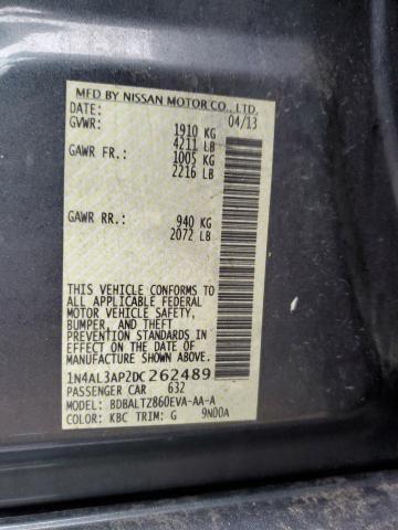 1N4AL3AP2DC262489 - 2013 NISSAN ALTIMA 2.5 GRAY photo 12