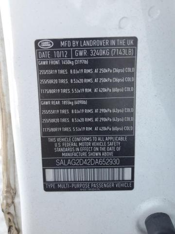 SALAG2D42DA652930 - 2013 LAND ROVER LR4 HSE 白色 照片 13