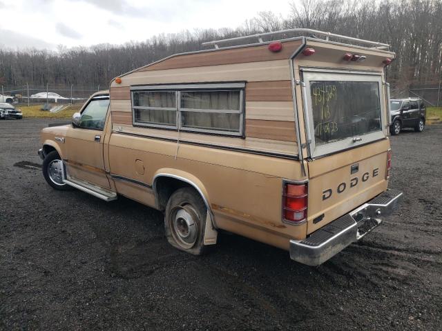 1B7GN14M9HS338886 - 1987 DODGE DAKOTA GOLD photo 2