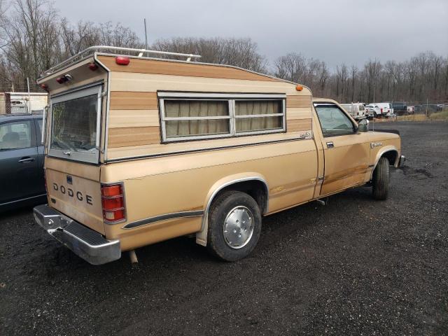 1B7GN14M9HS338886 - 1987 DODGE DAKOTA GOLD photo 3