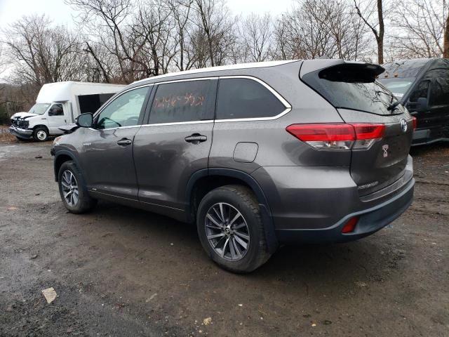 5TDJGRFHXJS049013 - 2018 TOYOTA HIGHLANDER HYBRID GRAY photo 2