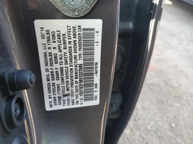 19XFB2F98EE022686 - 2014 HONDA CIVIC EXL 灰色 照片 12