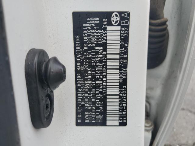 5YFBURHE9GP411298 - 2016 TOYOTA COROLLA L WHITE photo 13