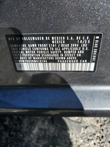 3VW5M7BU9RM018104 - 2024 VOLKSWAGEN JETTA S CHARCOAL photo 12