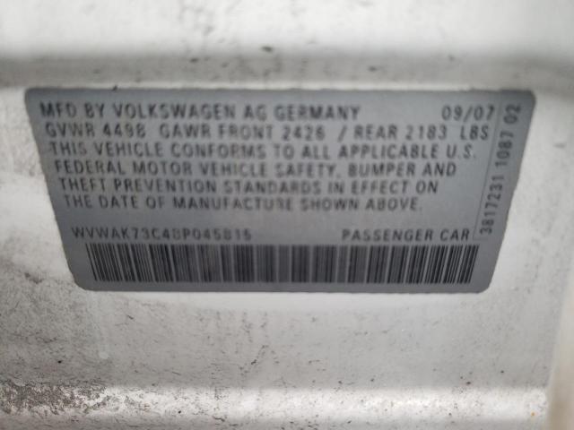 WVWAK73C48P045815 - 2008 VOLKSWAGEN PASSAT KOMFORT WHITE photo 12