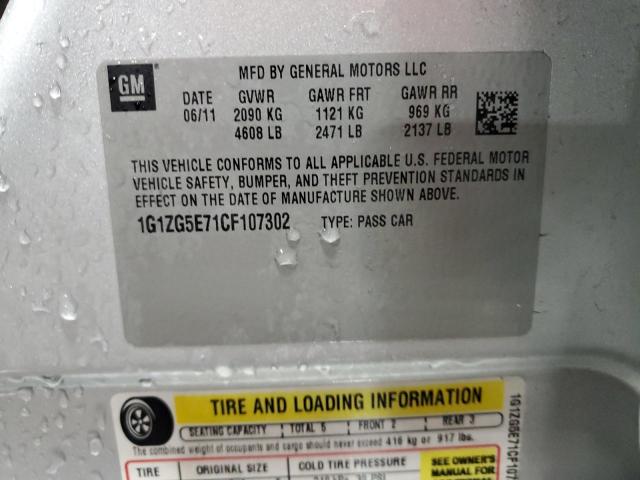 1G1ZG5E71CF107302 - 2012 CHEVROLET MALIBU LTZ SILVER photo 13