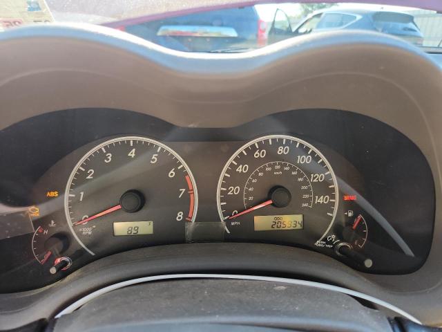 2T1BU4EEXAC295043 - 2010 TOYOTA COROLLA BASE RED photo 9