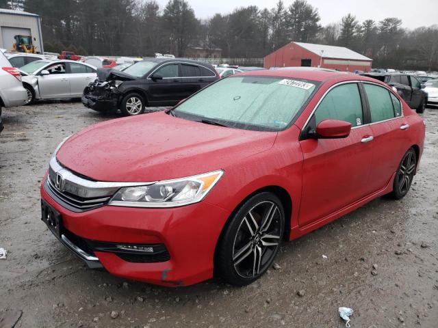 1HGCR2F54GA207191 - 2016 HONDA ACCORD SPORT RED photo 1