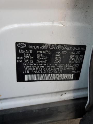 5NMZU3LB5JH106021 - 2018 HYUNDAI SANTA FE S WHITE photo 12