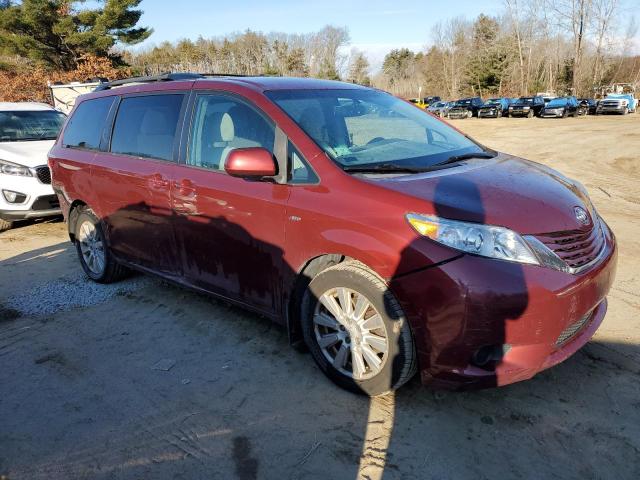 5TDJZ3DC7HS165195 - 2017 TOYOTA SIENNA LE BURGUNDY photo 4