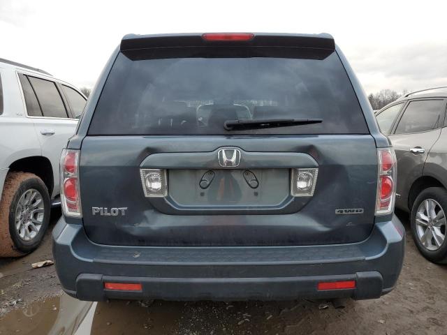 2HKYF185X6H511170 - 2006 HONDA PILOT EX BLUE photo 6