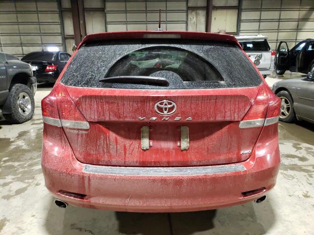 4T3BK3BB6BU056168 - 2011 TOYOTA VENZA RED photo 6