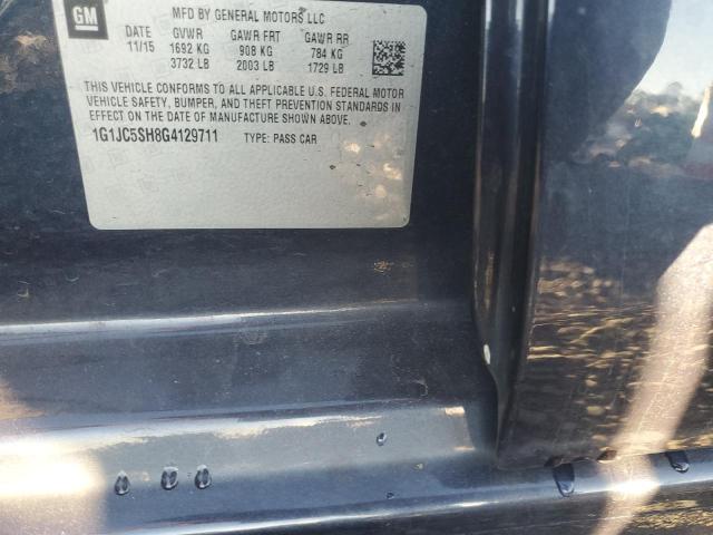 1G1JC5SH8G4129711 - 2016 CHEVROLET SONIC LT CHARCOAL photo 12