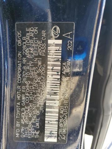 JTHBA30G665147096 - 2006 LEXUS ES 330 BLUE photo 13