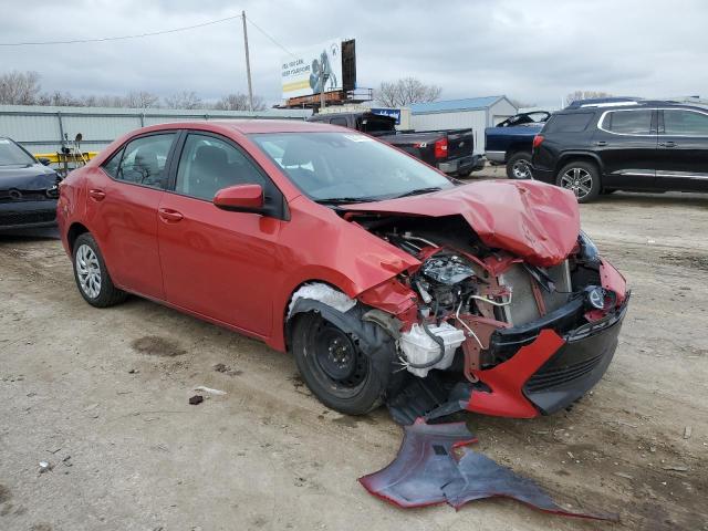 5YFBURHE1JP830141 - 2018 TOYOTA COROLLA L RED photo 4