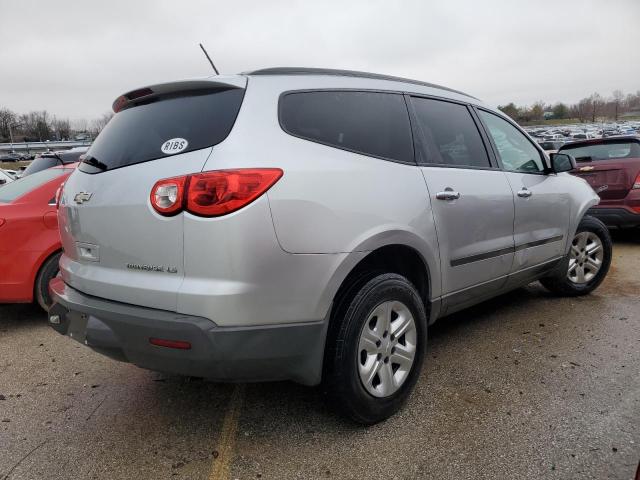 1GNKRFED0CJ406248 - 2012 CHEVROLET TRAVERSE LS SILVER photo 3