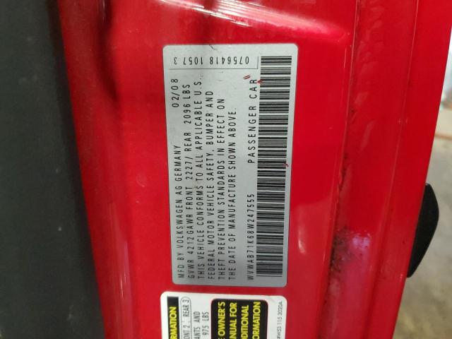 WVWAB71K68W247555 - 2008 VOLKSWAGEN RABBIT Կարմիր լուսանկար 13