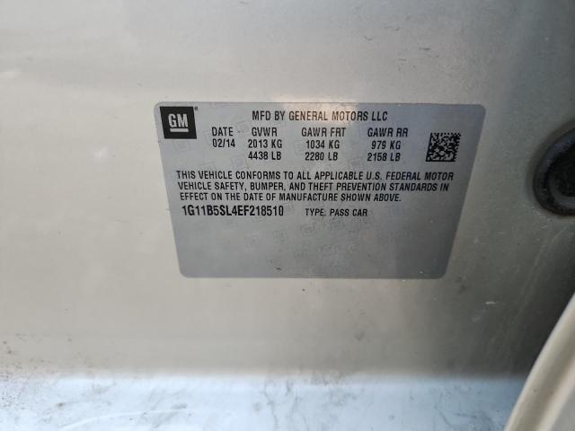 1G11B5SL4EF218510 - 2014 CHEVROLET MALIBU LS ბეჟი ფოტო 12