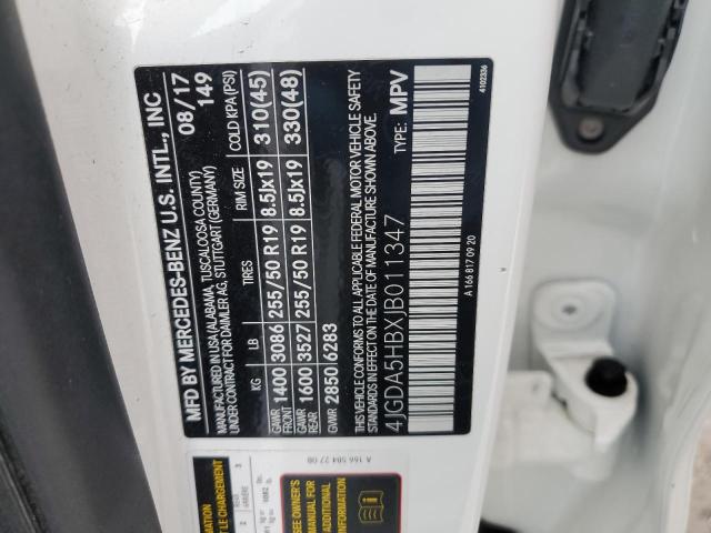 4JGDA5HBXJB011347 - 2018 MERCEDES-BENZ GLE 350 4MATIC WHITE photo 13