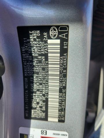 2T1BU4EE2BC615974 - 2011 TOYOTA COROLLA BASE Білий фото 13