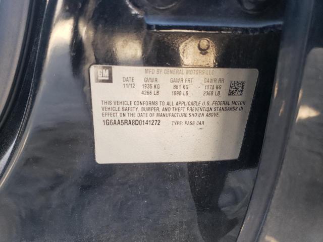 1G6AA5RA8D0141272 - 2013 CADILLAC ATS BLACK photo 12