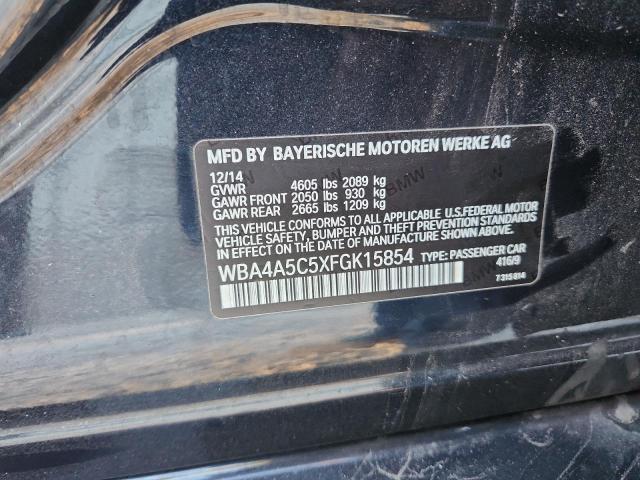 WBA4A5C5XFGK15854 - 2015 BMW 428 I GRAN COUPE BLUE photo 12