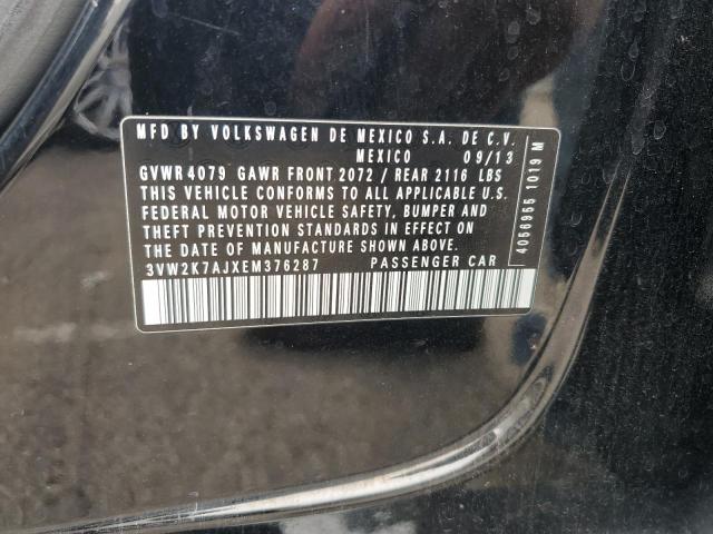 3VW2K7AJXEM376287 - 2014 VOLKSWAGEN JETTA BASE Schwarz Foto 12