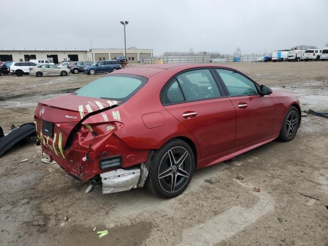 W1KAF4HB8PR074763 - 2023 MERCEDES-BENZ C 300 4MATIC RED photo 3