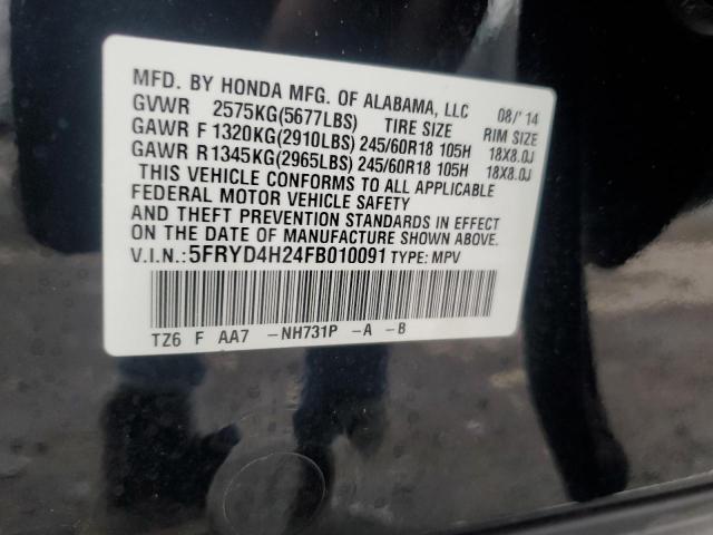 5FRYD4H24FB010091 - 2015 ACURA MDX BLACK photo 13