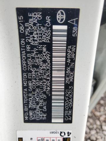 JTNKARJE3GJ504997 - 2016 TOYOTA SCION IM თეთრი ფოტო 12