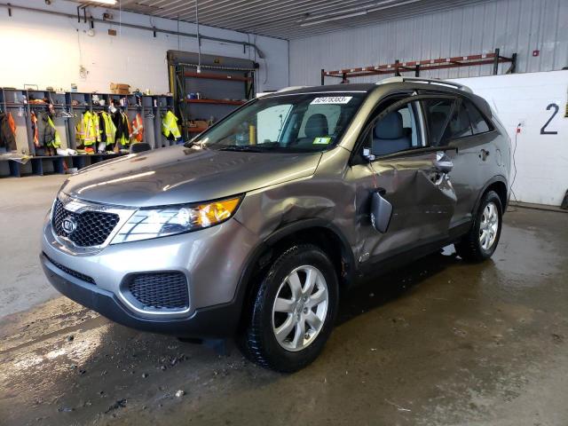 5XYKTDA29DG423859 - 2013 KIA SORENTO LX GRAY photo 1