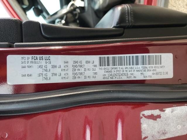 1C4RJEAG7GC457619 - 2016 JEEP GRAND CHEROKEE LAREDO Бордовый фото 13