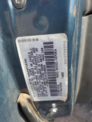 4T1BG22K5YU938834 - 2000 TOYOTA CAMRY CE Կապույտ լուսանկար 12