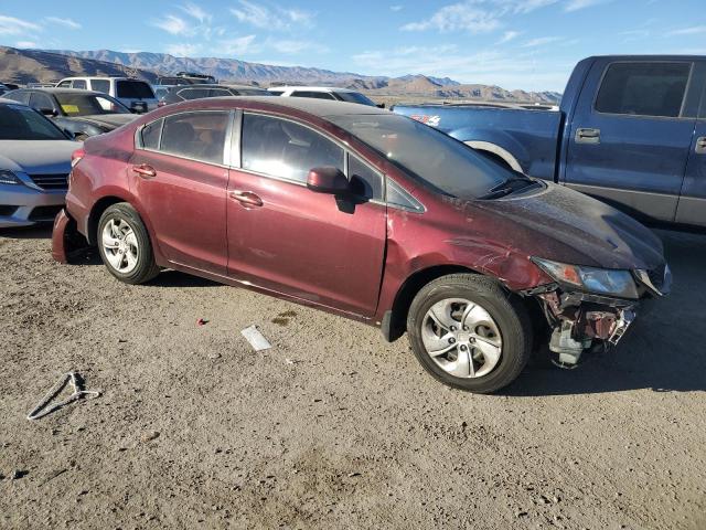 19XFB2F51DE081008 - 2013 HONDA CIVIC LX BURGUNDY photo 4