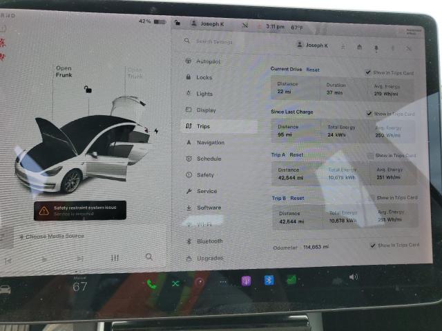 5YJ3E1EB0KF469768 - 2019 TESLA MODEL 3 Ақ фото 9
