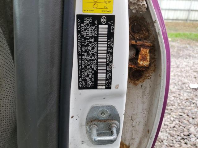 JTDBT4K36A1358021 - 2010 TOYOTA YARIS PINK photo 12