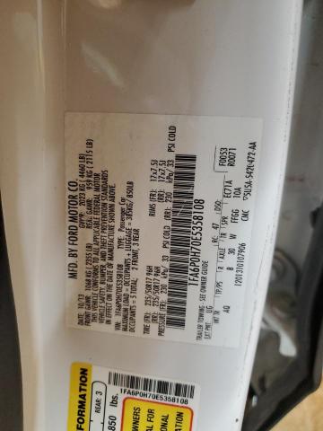 1FA6P0H70E5358108 - 2014 FORD FUSION SE 白色 照片 12