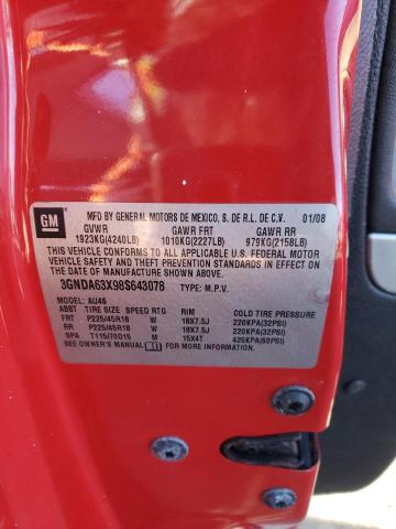 3GNDA63X98S643078 - 2008 CHEVROLET HHR SS 红色 照片 12