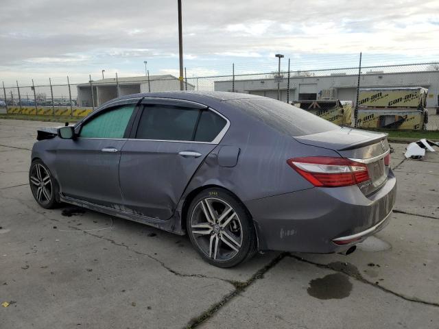 1HGCR2F67GA021332 - 2016 HONDA ACCORD SPORT GRAY photo 2