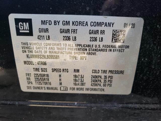 KL4MMBS29LB095581 - 2020 BUICK ENCORE GX PREFERRED BLACK photo 13