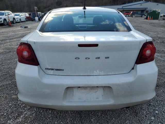 1C3CDZAB0DN644553 - 2013 DODGE AVENGER SE WHITE photo 6