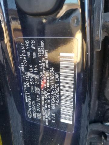 KMHGN4JE7GU108034 - 2016 HYUNDAI GENESIS 3.8L შავი ფოტო 12