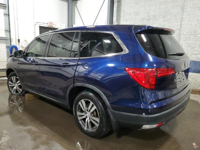 5FNYF6H87HB003747 - 2017 HONDA PILOT EXL BLUE photo 2